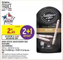Intermarché Express Auvernou - mini stick saucisson sec nature offre