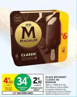 Intermarché Express Magnum - glace bâtonnet classic x6 offre