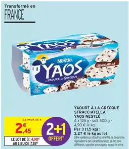 Intermarché Express Nestlé - yaourt à la grecque stracciatella yaos offre