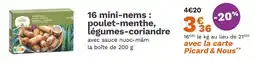 Picard PICARD 16 mini-nems : poulet-menthe, légumes-coriandre offre