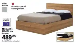 Conforama Lit coffre 140x190 cm kronos offre