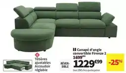 Conforama Canapé d'angle convertible firenze 2 offre