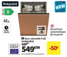 Conforama Hotpoint lave vaisselle Full intégrable offre