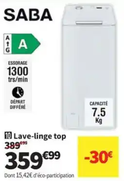 Conforama SABA Lave-linge top offre