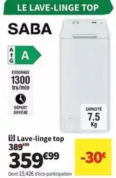 Conforama Saba - lave-linge top offre