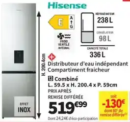 Conforama Hisense Combiné offre