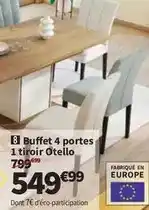 Conforama Buffet 4 portes 1 tiroir otello offre