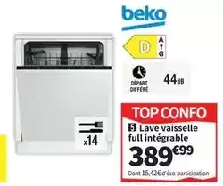 Conforama Beko - lave vaisselle full intégrable offre