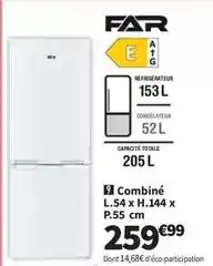 Conforama Far - combiné l.54 x h.144 x p.55 cm offre