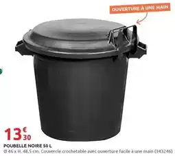 Rural Master Facile - poubelle noire 50 l offre