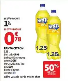 Auchan Supermarché Fanta - citron offre