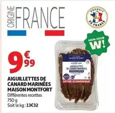 Auchan Supermarché Canard - aiguillettes de marinées offre