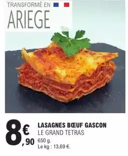E.Leclerc Le grand tetras - lasagnes boeuf gascon offre