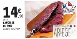 E.Leclerc André cazaux - saucisse de foie offre