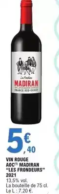 E.Leclerc Les frondeurs - vin rouge aoc madiran 2021 offre