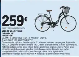 E.Leclerc Shimano - velo de ville femme vens 28 offre