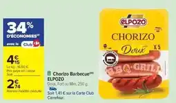Cora x Carrefour Elpozo - chorizo barbecue offre