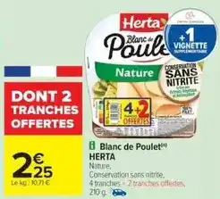 Cora x Carrefour Herta - blanc de poulet offre