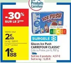Cora x Carrefour Carrefour - glaces ice push offre