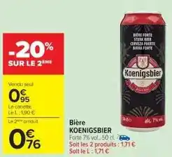 Cora x Carrefour Koenigsbier - bière offre