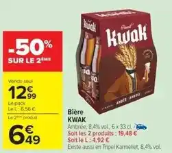 Cora x Carrefour Kwak - bière offre