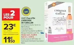 Cora x Carrefour Heritage - i.g.p. pays d'oc offre