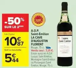 Cora x Carrefour La cave d'augustin florent - a.o.p. saint-émilion offre