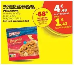 Hyper U Beignets de Calamars à la Romaine Surgelés 'Pescanova' offre