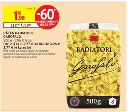 Intermarché Contact PÂTES RADIATORI GAROFALO offre