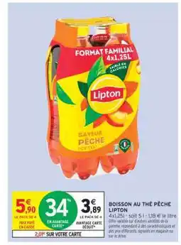 Intermarché Contact Boisson au thé pêche Lipton offre