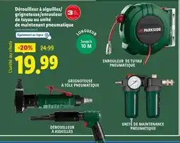 Lidl Dérrouilleur à aiguilles/grignoteuse/enrouleur de tuyau ou unité de maintien pneumatique offre