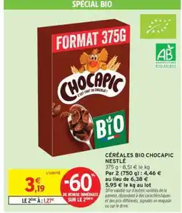 Intermarché Contact CÉRÉALES BIO CHOCAPIC NESTLÉ offre