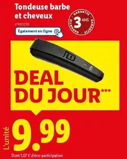 Lidl Tondeuse barbe et cheveux offre