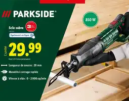Lidl PARKSIDE Scie sabre offre