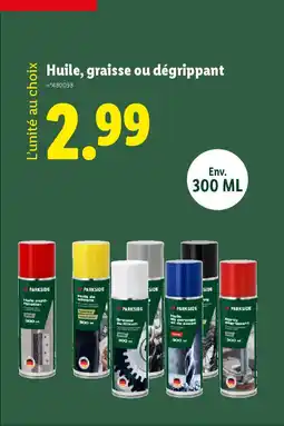 Lidl PARKSIDE Huile, graisse ou dégrippant offre