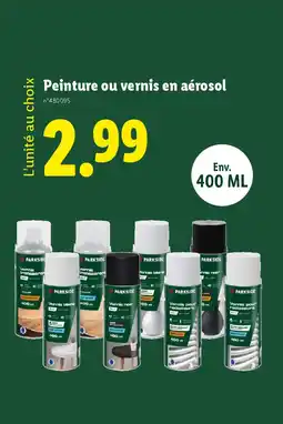 Lidl Peinture ou vernis en aérosol offre