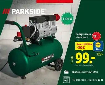 Lidl PARKSIDE Compresseur silencieux offre