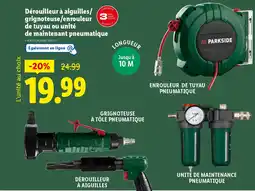 Lidl PARKSIDE Dérouilleur à aiguilles/ grignoteuse/enrouleur de maintenant pneumatique offre