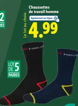 Lidl PARSIDE Chaussettes de travail homme offre