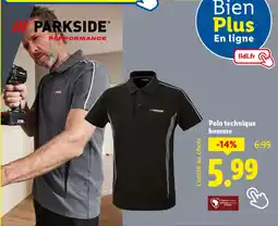 Lidl PARKSIDE Polo technique homme offre