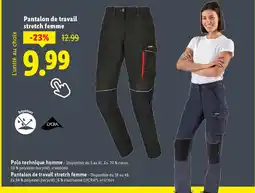 Lidl Pantalon de travail stretch femme offre