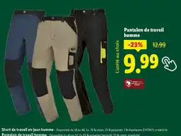 Lidl Pantalon de travail homme offre