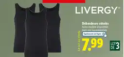 Lidl LIVERGY Débardeurs côtelés offre