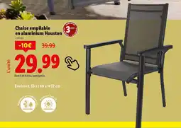 Lidl Chaise empilable en aluminium Houston offre