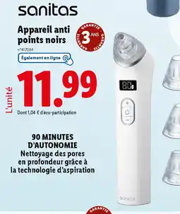 Lidl SANITAS Appareil anti points noirs offre