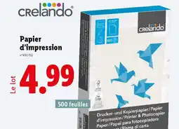 Lidl CRELANDO Papier d'impression offre