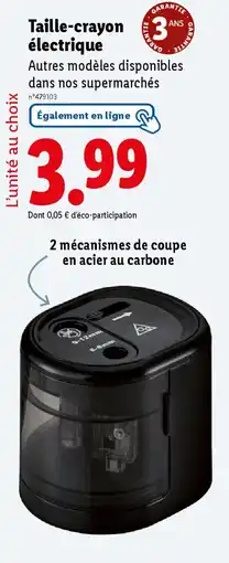 Lidl Taille-crayon électrique offre