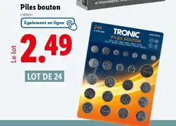 Lidl Piles bouton offre