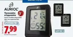 Lidl AURIOL Thermomètre et hygromètre offre