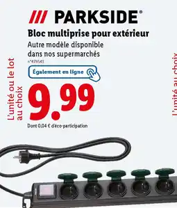 Lidl PARKSIDE Bloc multiprise pour extérieur offre